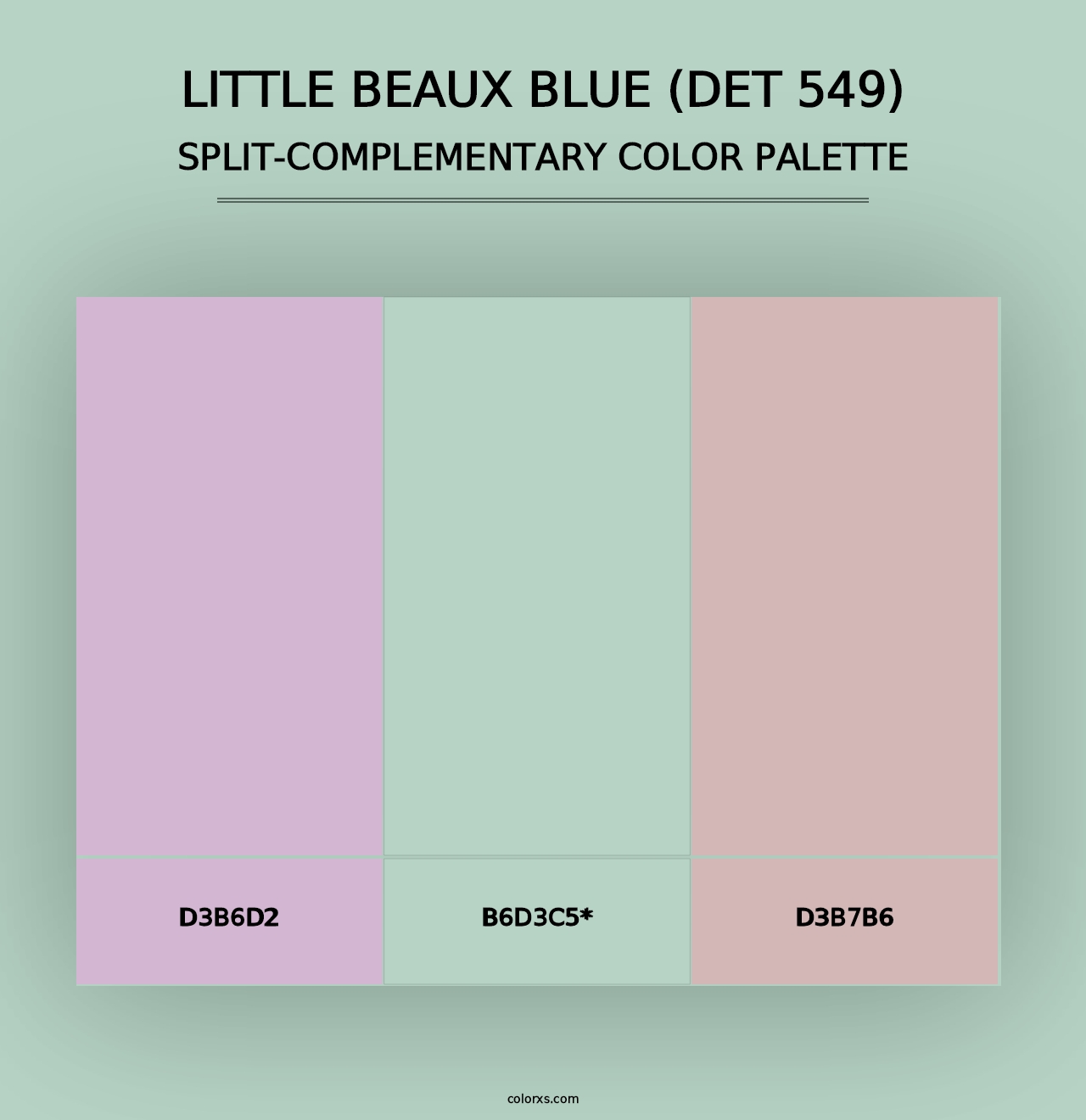 Little Beaux Blue (DET 549) - Split-Complementary Color Palette