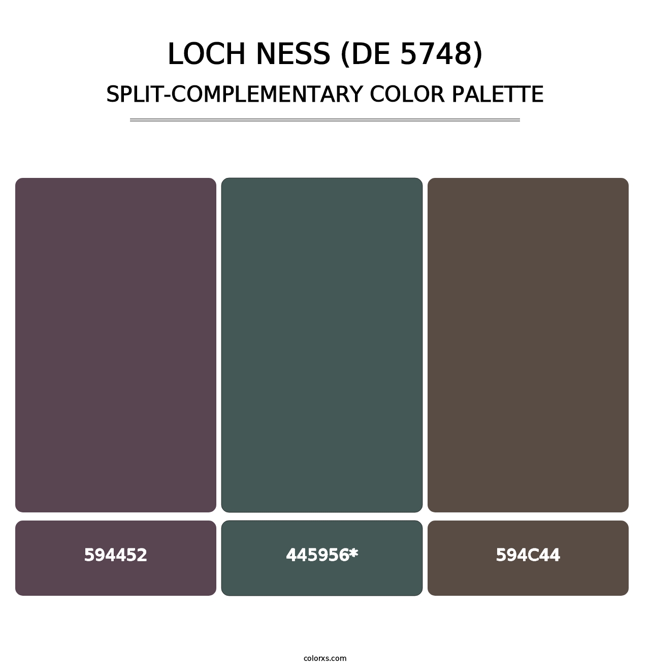 Loch Ness (DE 5748) - Split-Complementary Color Palette