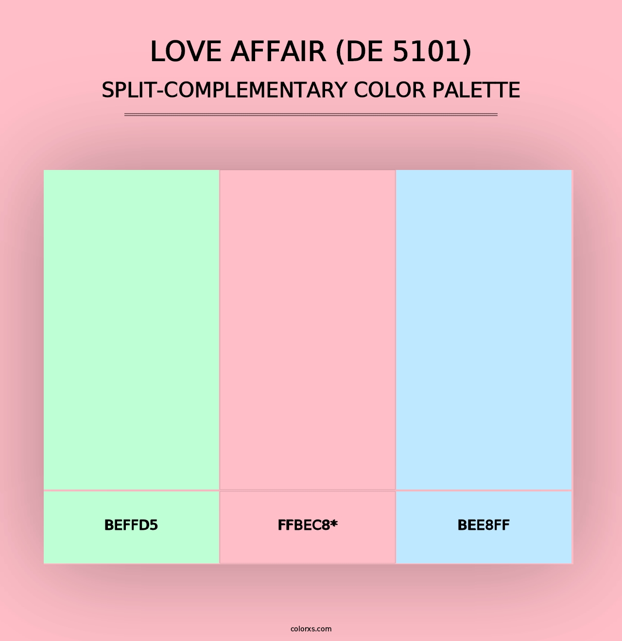 Love Affair (DE 5101) - Split-Complementary Color Palette