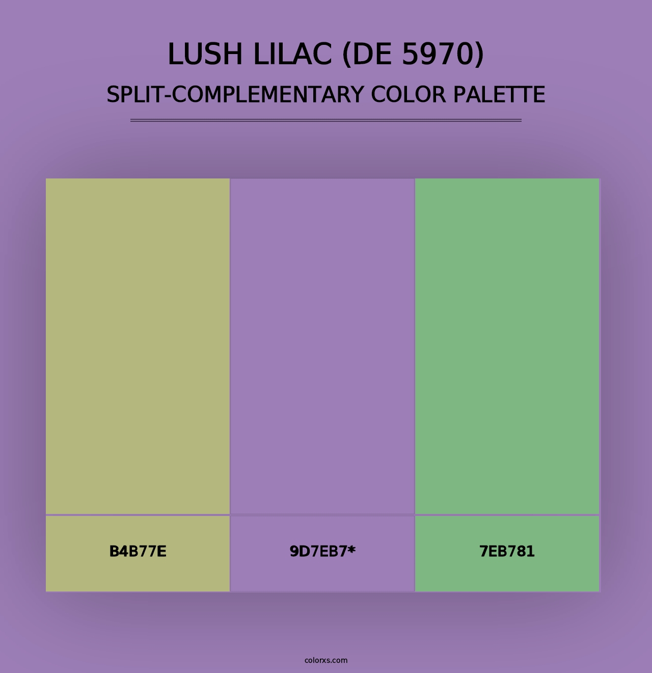 Lush Lilac (DE 5970) - Split-Complementary Color Palette