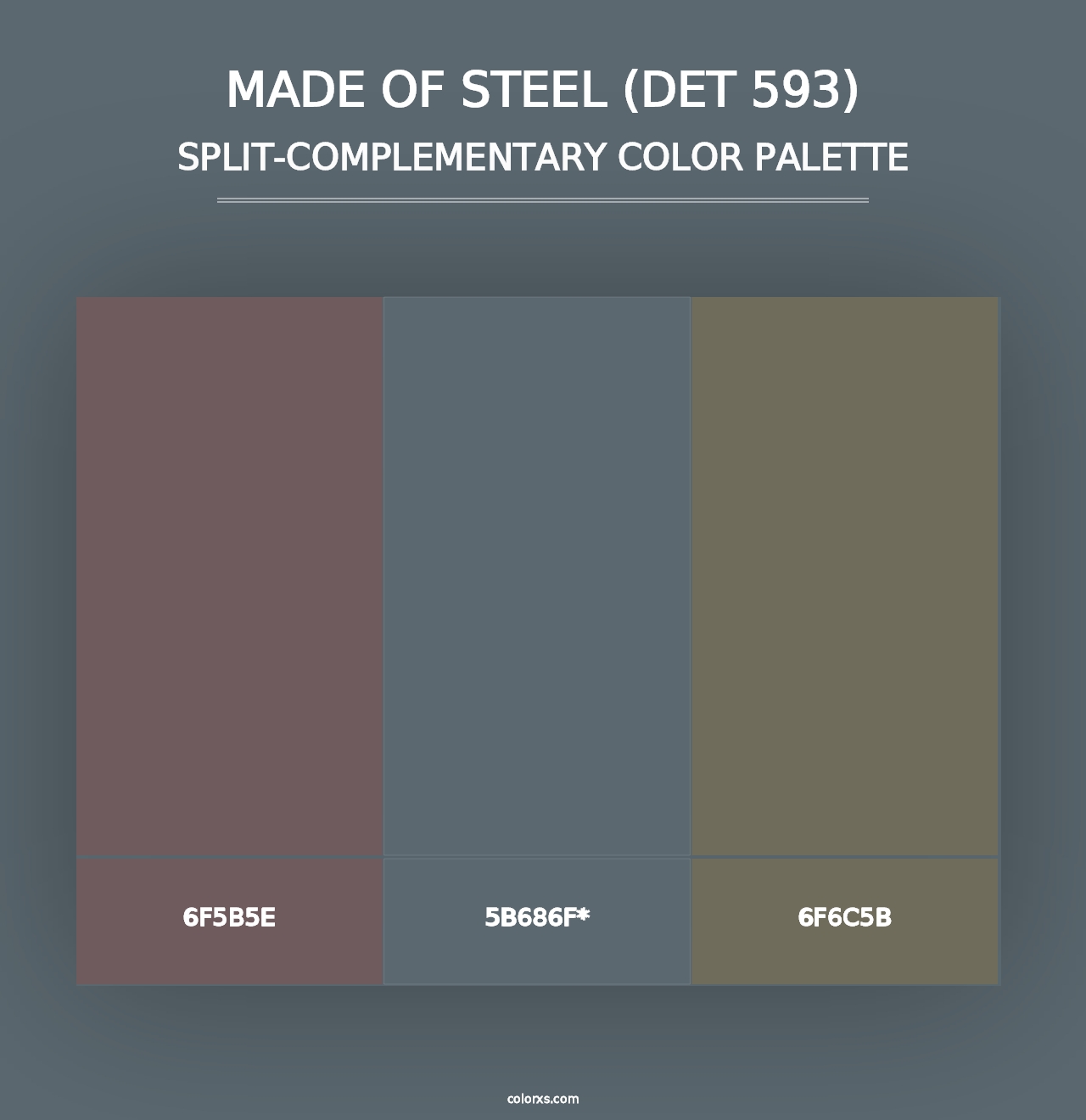 Made of Steel (DET 593) - Split-Complementary Color Palette