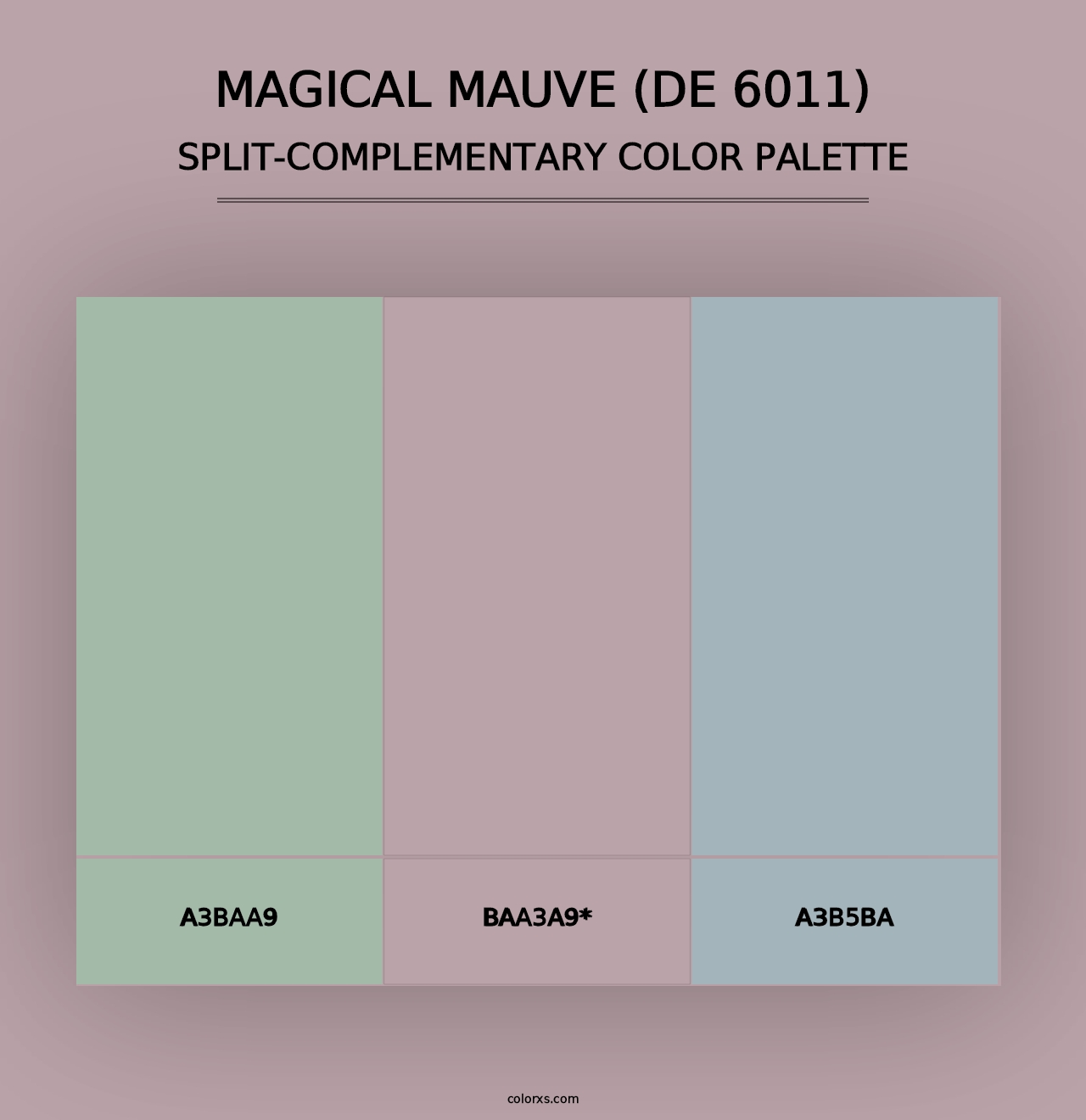 Magical Mauve (DE 6011) - Split-Complementary Color Palette