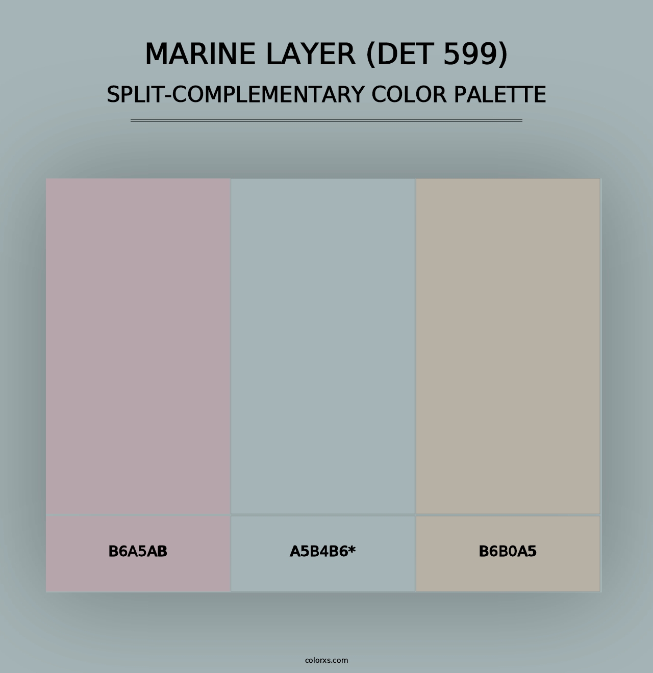 Marine Layer (DET 599) - Split-Complementary Color Palette