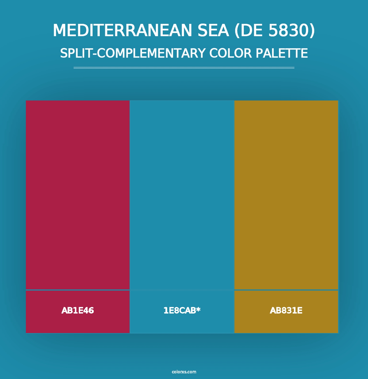 Mediterranean Sea (DE 5830) - Split-Complementary Color Palette