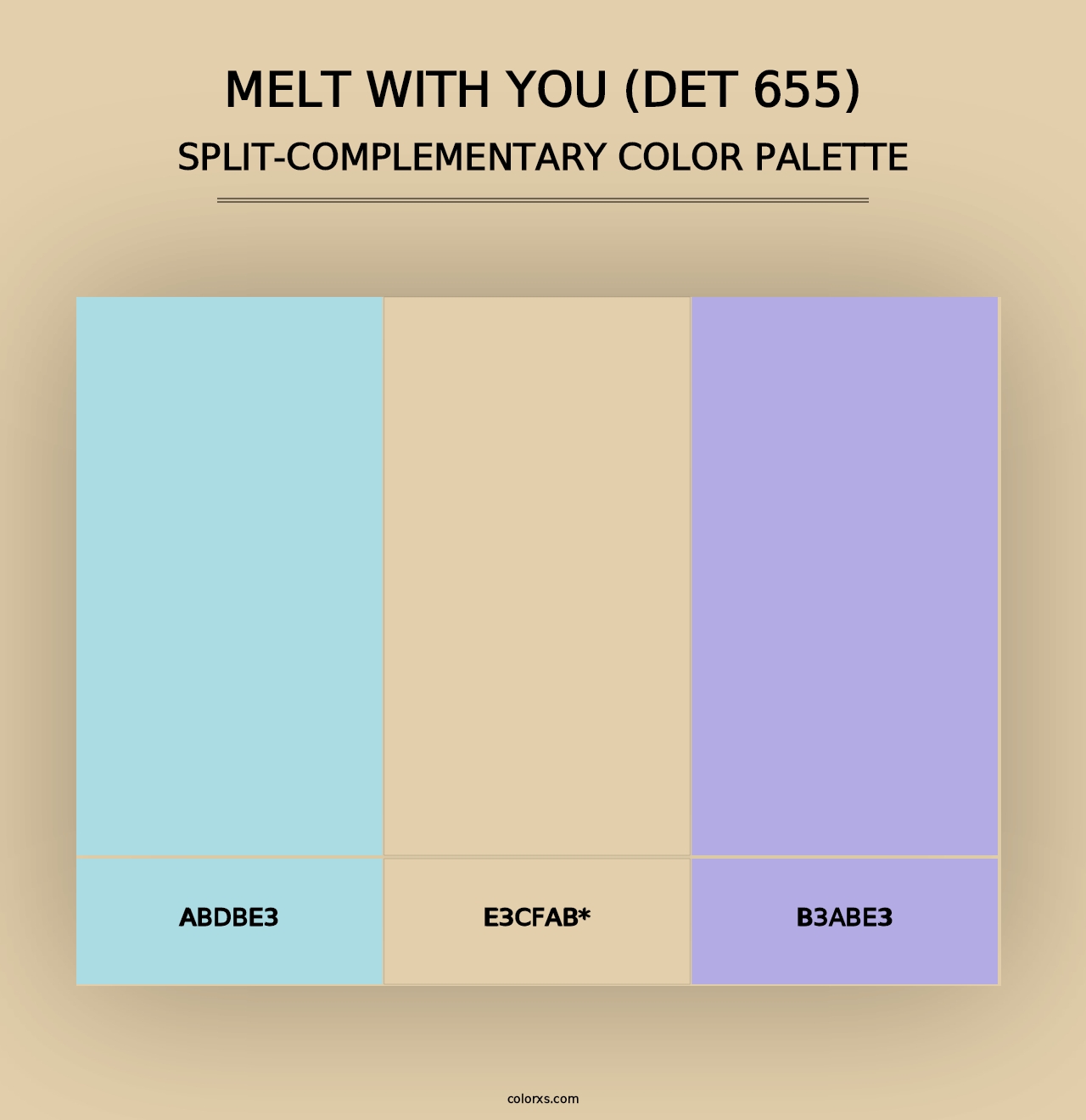 Melt with You (DET 655) - Split-Complementary Color Palette