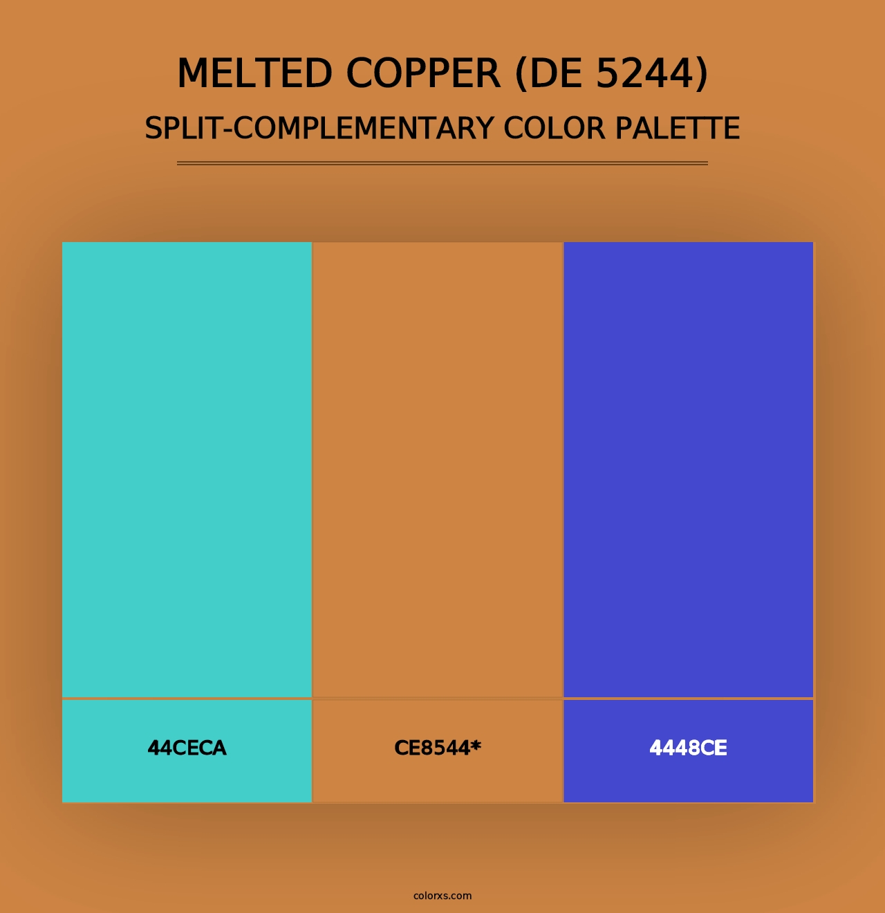 Melted Copper (DE 5244) - Split-Complementary Color Palette