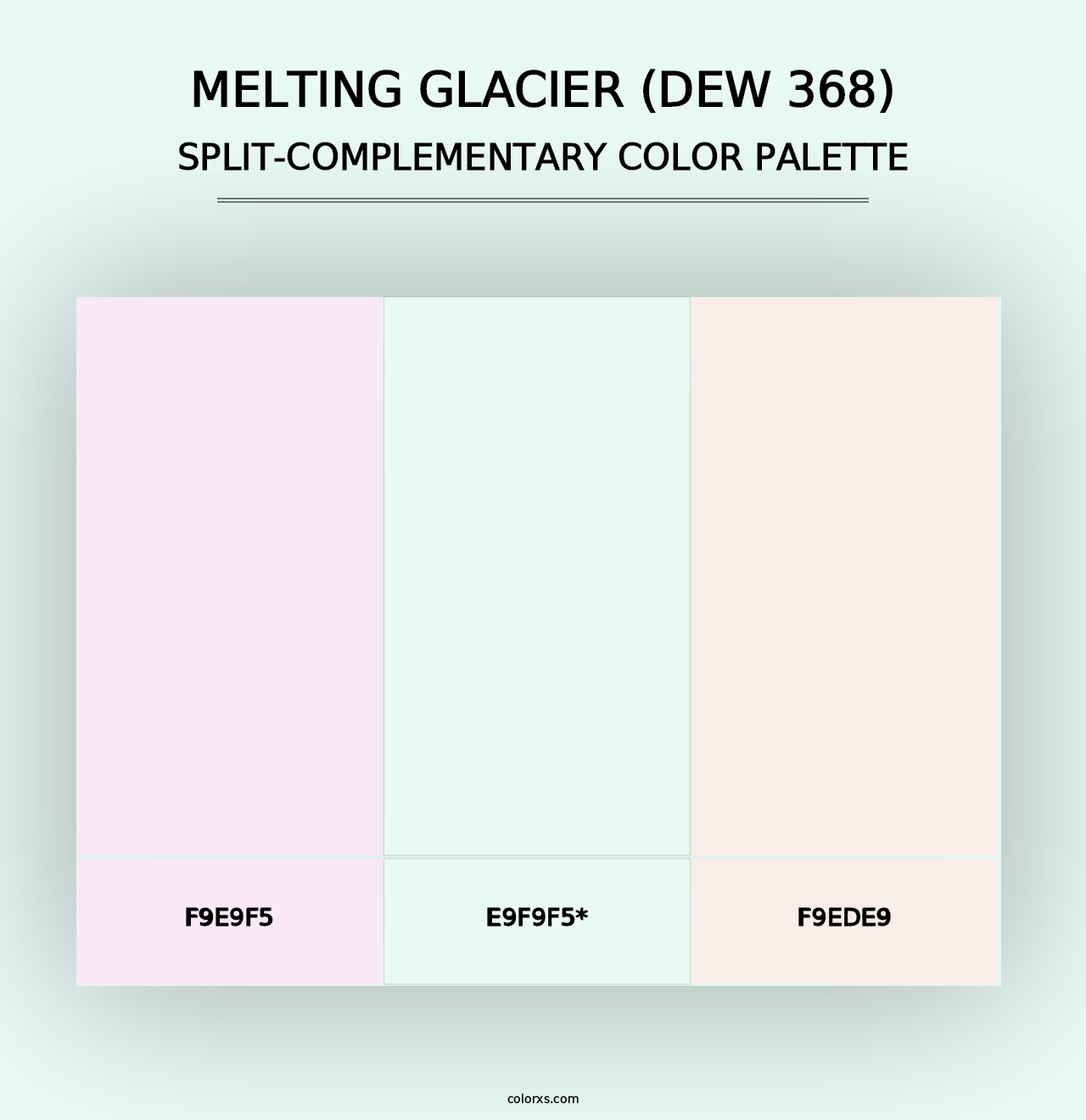 Melting Glacier (DEW 368) - Split-Complementary Color Palette