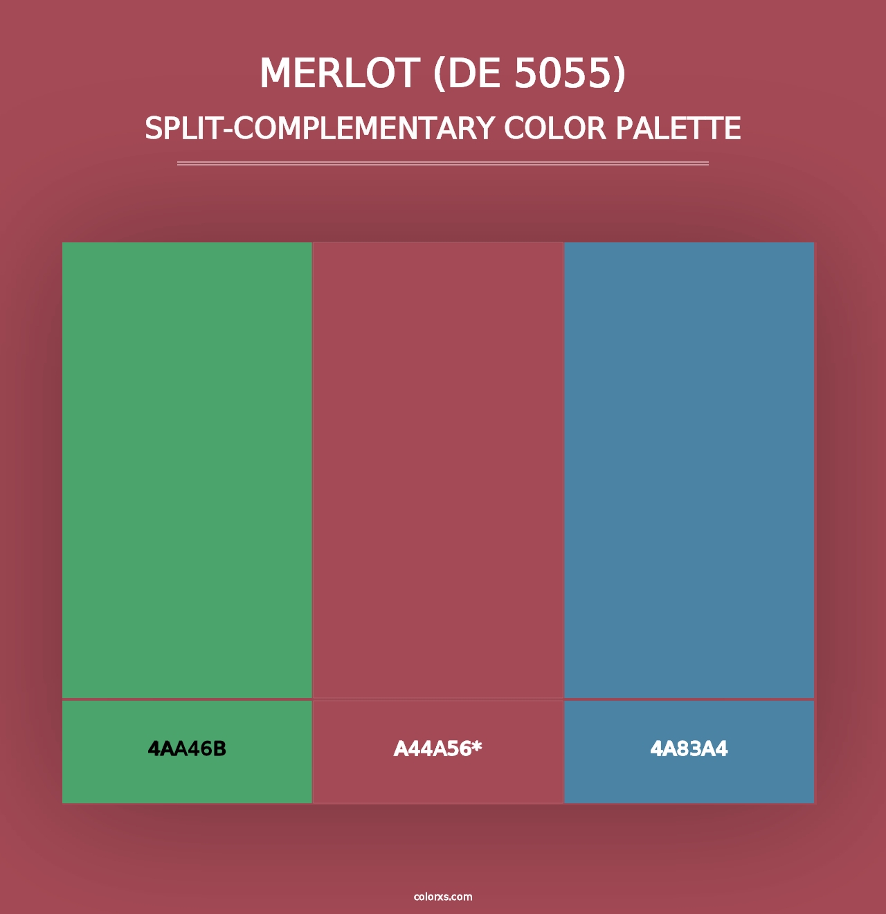 Merlot (DE 5055) - Split-Complementary Color Palette