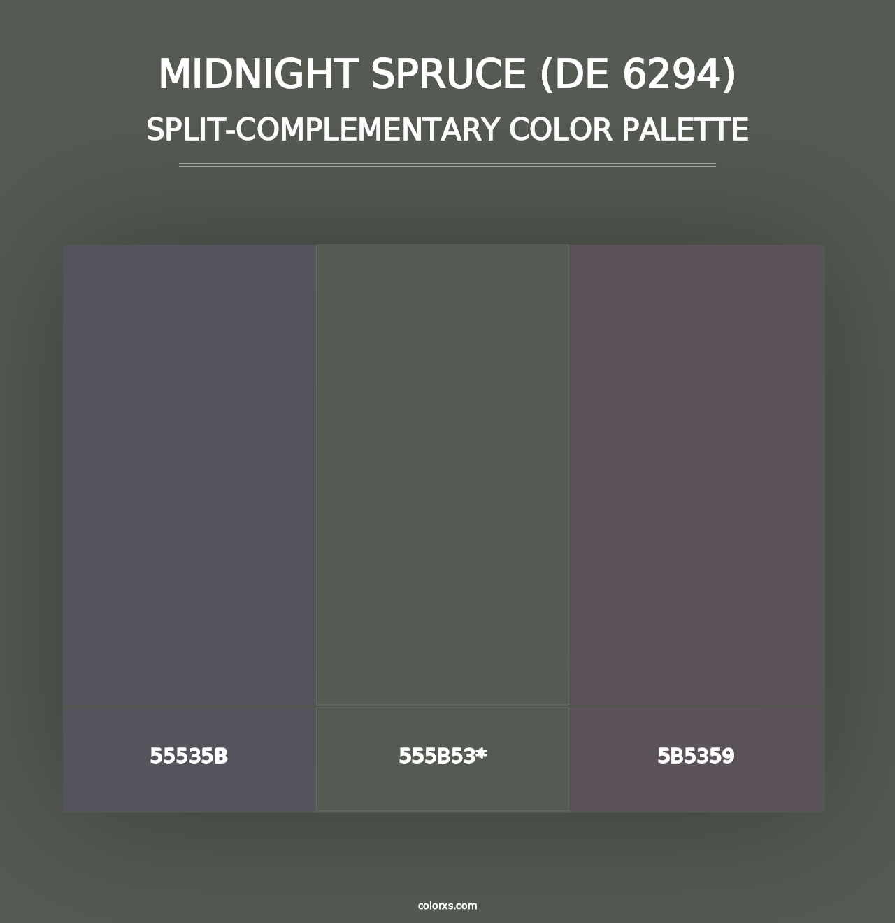 Midnight Spruce (DE 6294) - Split-Complementary Color Palette