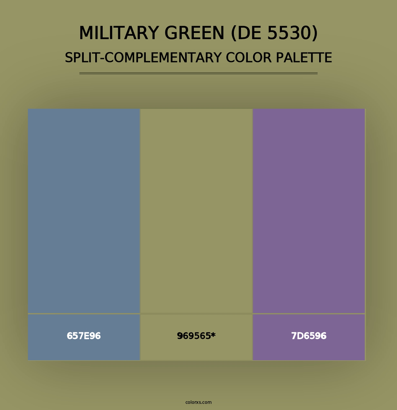 Military Green (DE 5530) - Split-Complementary Color Palette