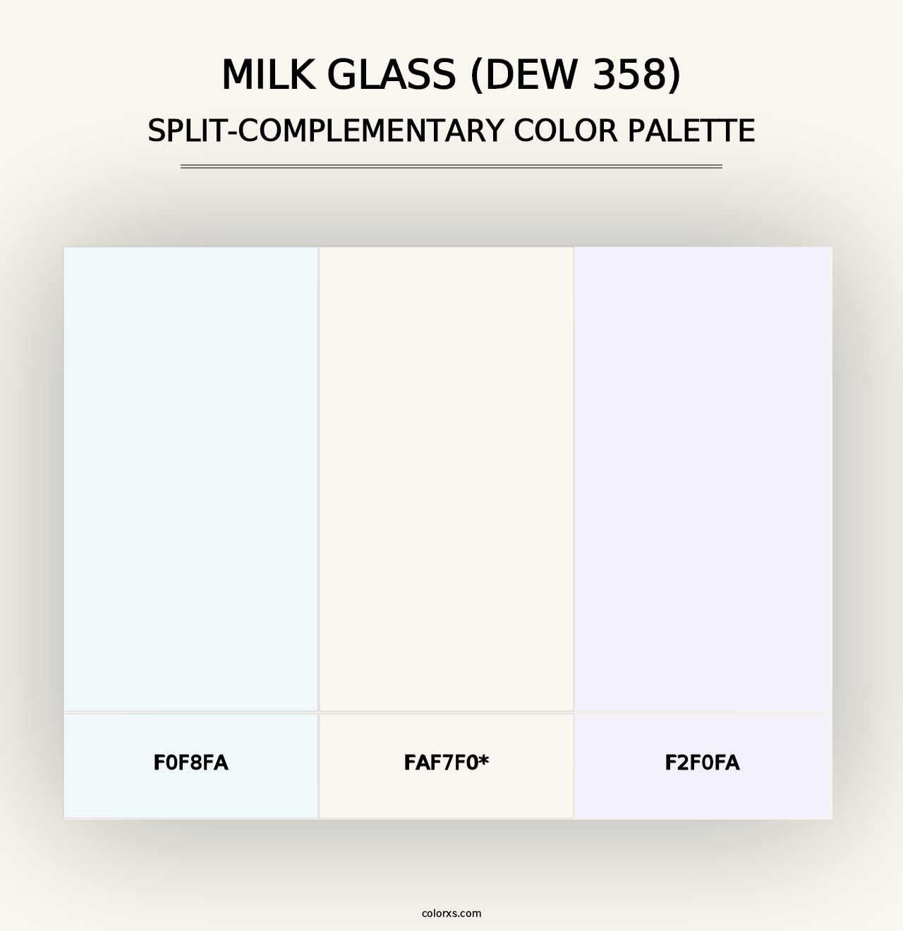 Milk Glass (DEW 358) - Split-Complementary Color Palette