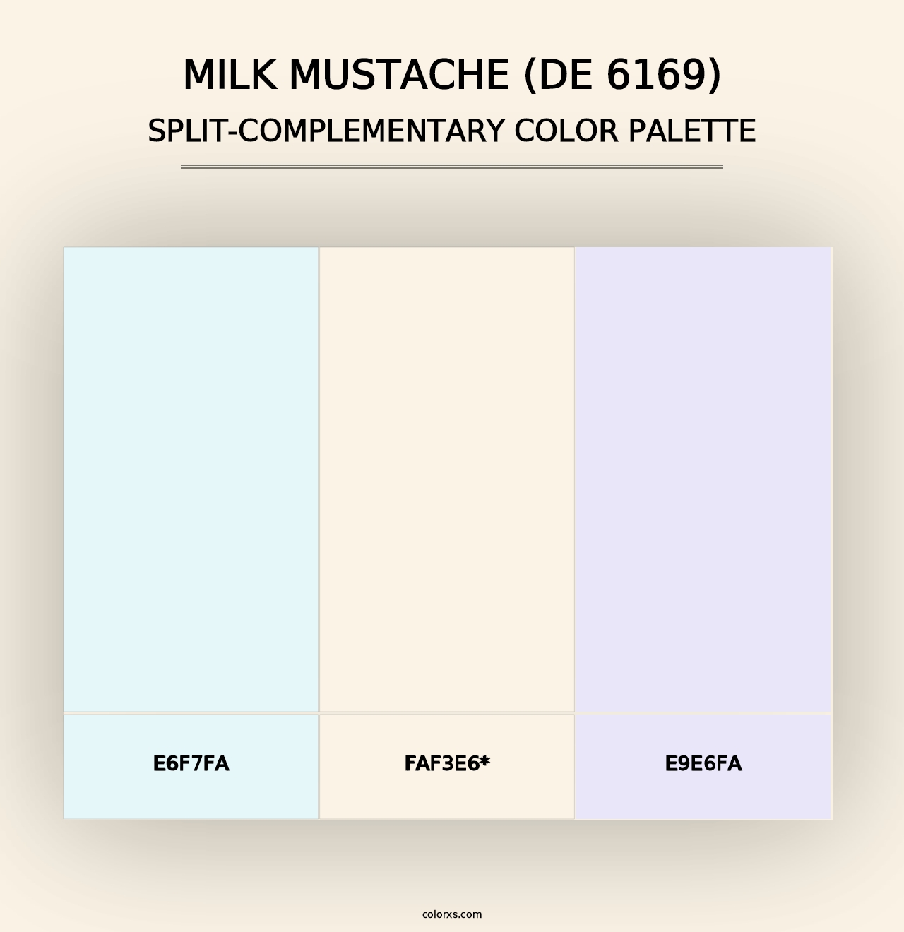 Milk Mustache (DE 6169) - Split-Complementary Color Palette