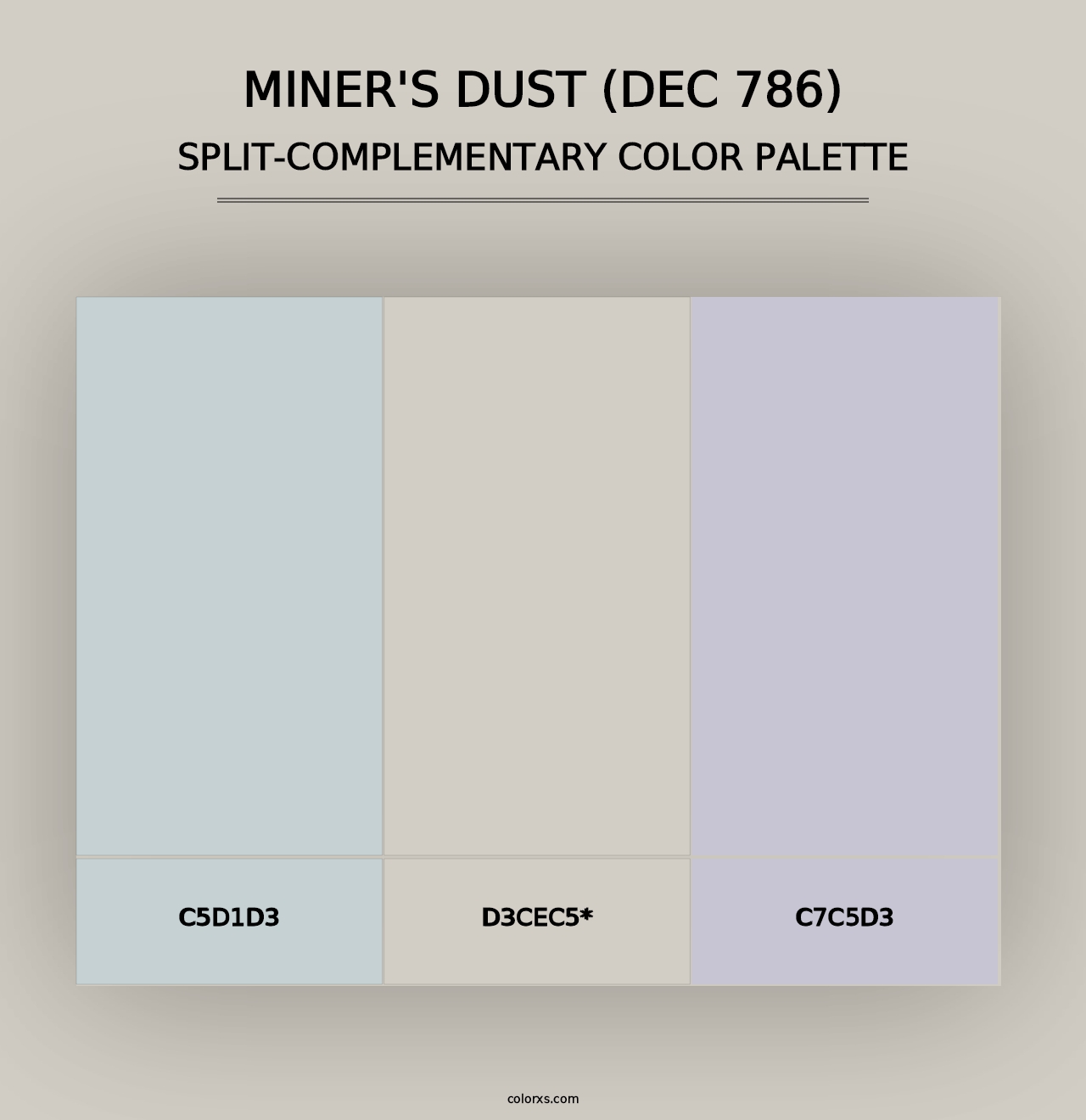 Miner's Dust (DEC 786) - Split-Complementary Color Palette