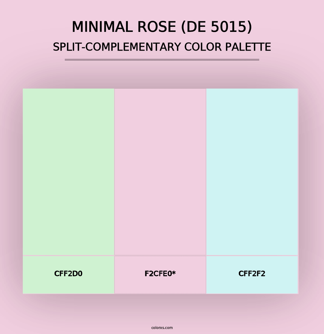 Minimal Rose (DE 5015) - Split-Complementary Color Palette