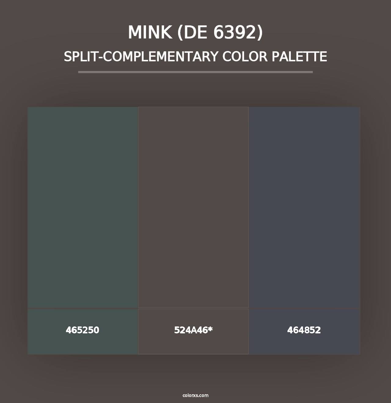 Mink (DE 6392) - Split-Complementary Color Palette