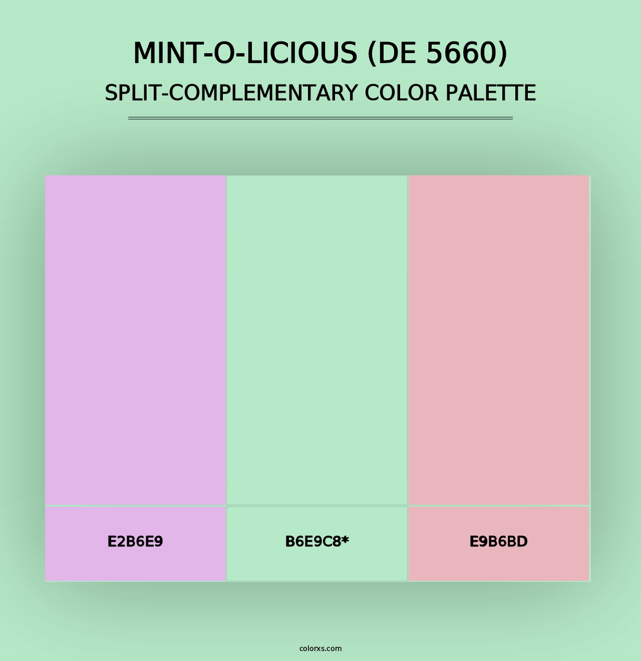 Mint-o-licious (DE 5660) - Split-Complementary Color Palette