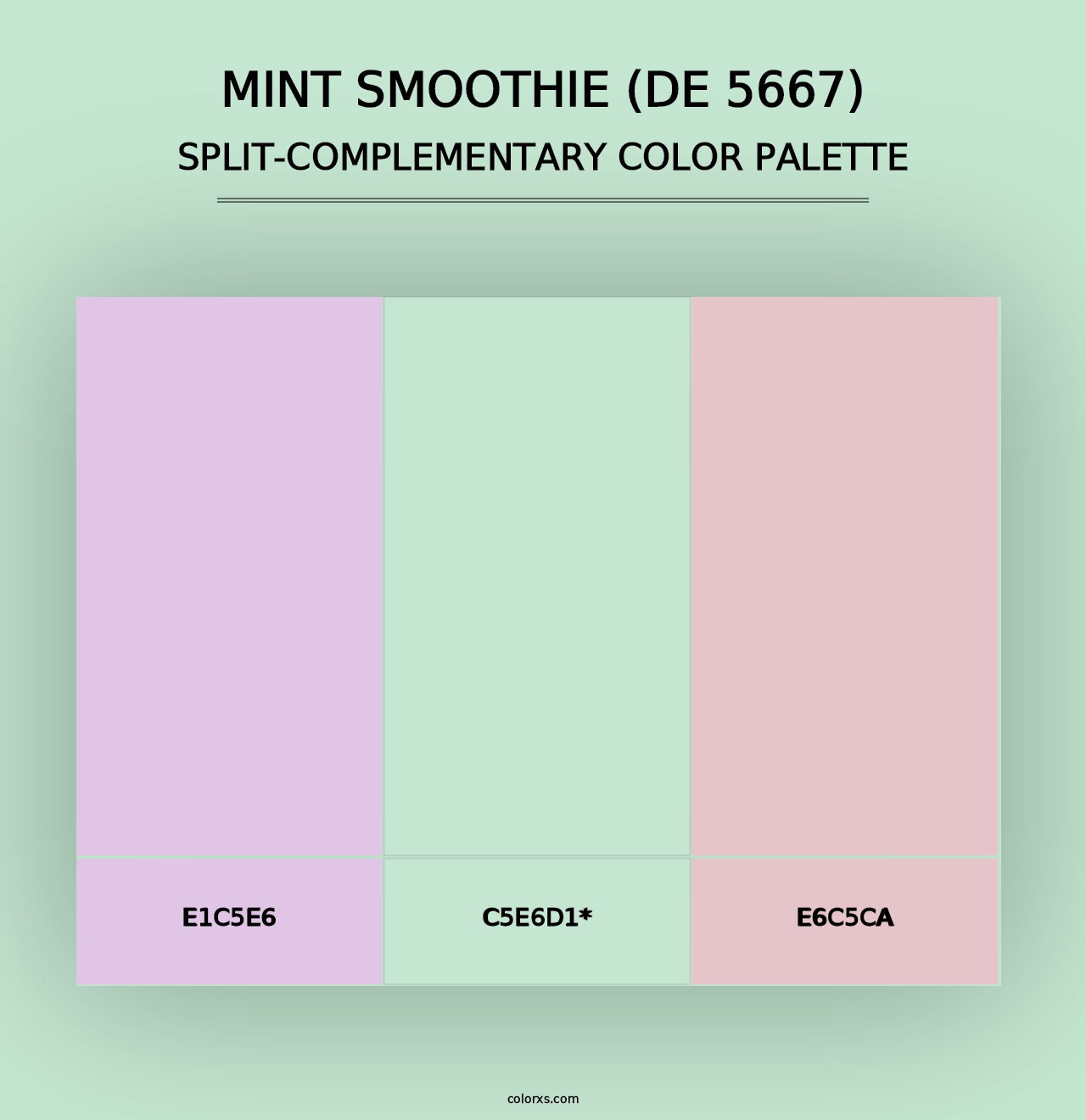 Mint Smoothie (DE 5667) - Split-Complementary Color Palette