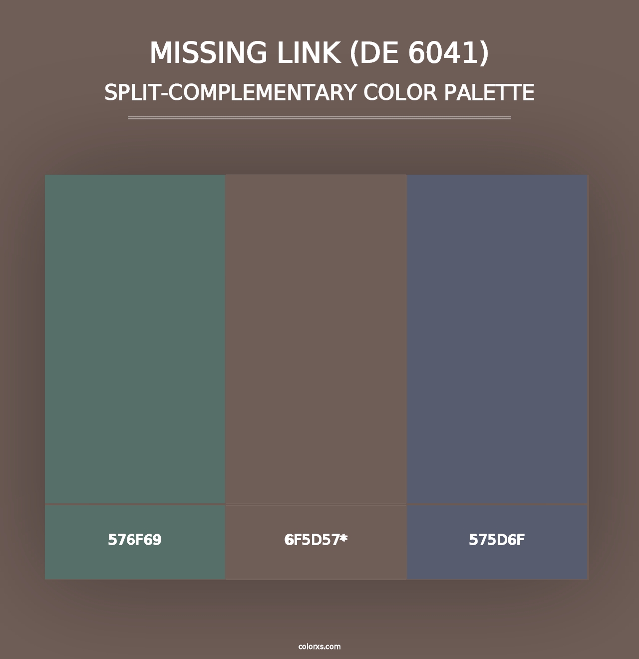 Missing Link (DE 6041) - Split-Complementary Color Palette