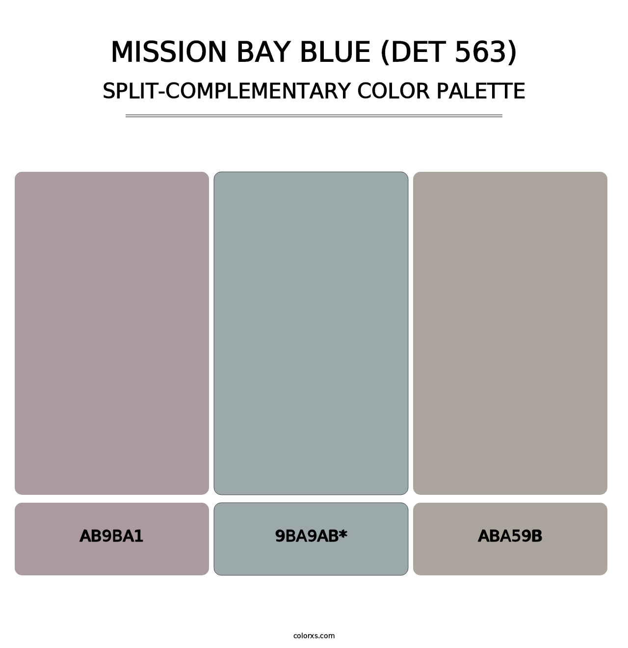 Mission Bay Blue (DET 563) - Split-Complementary Color Palette