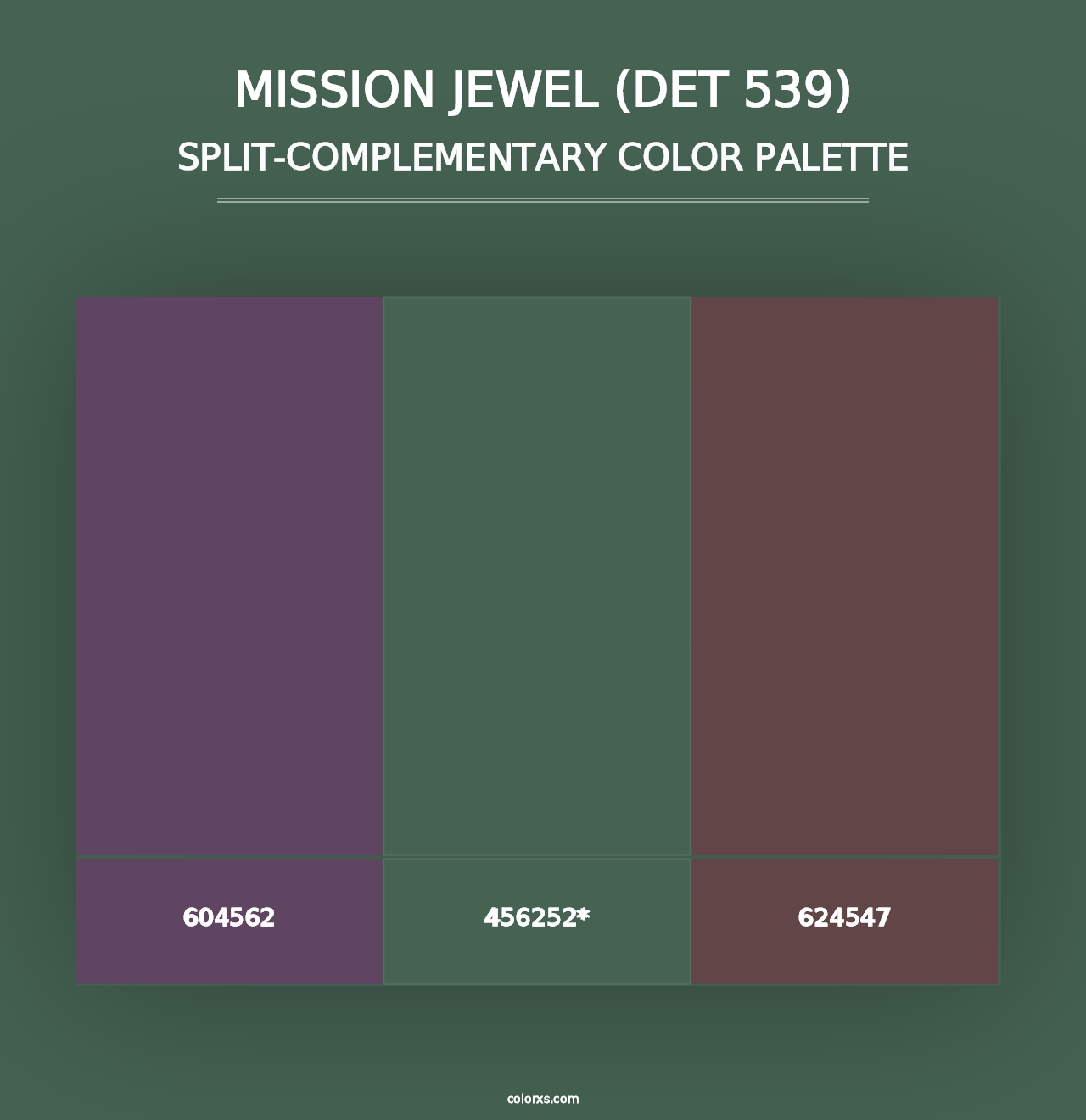 Mission Jewel (DET 539) - Split-Complementary Color Palette