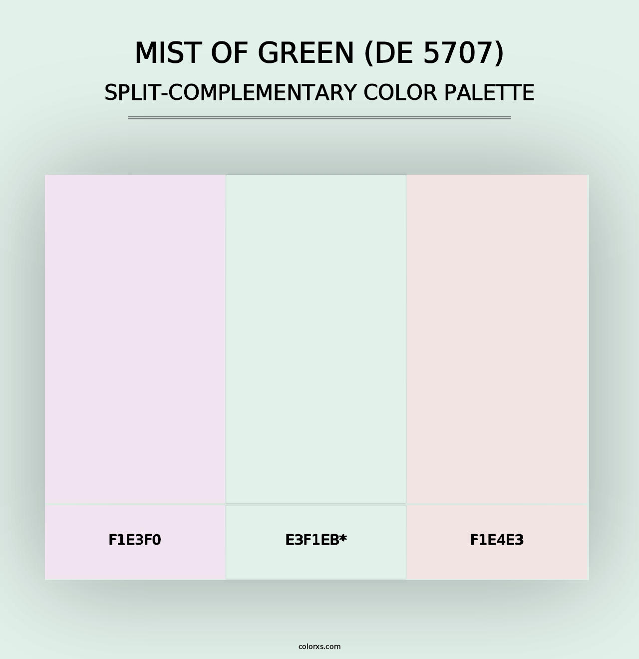 Mist of Green (DE 5707) - Split-Complementary Color Palette