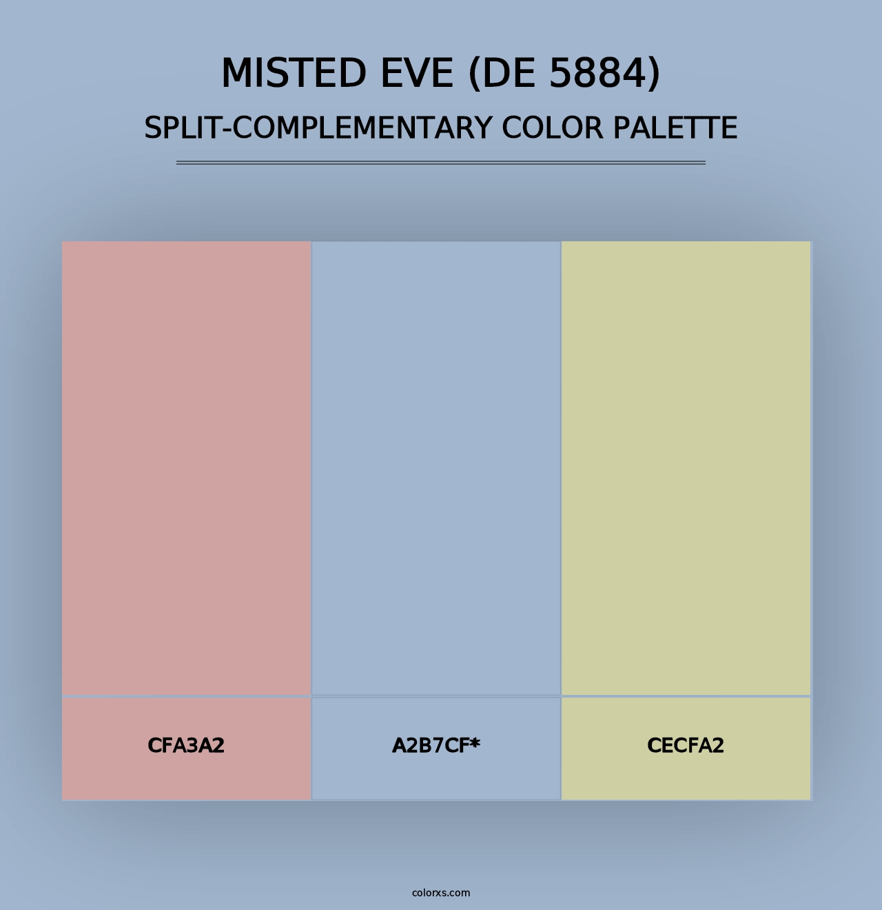 Misted Eve (DE 5884) - Split-Complementary Color Palette