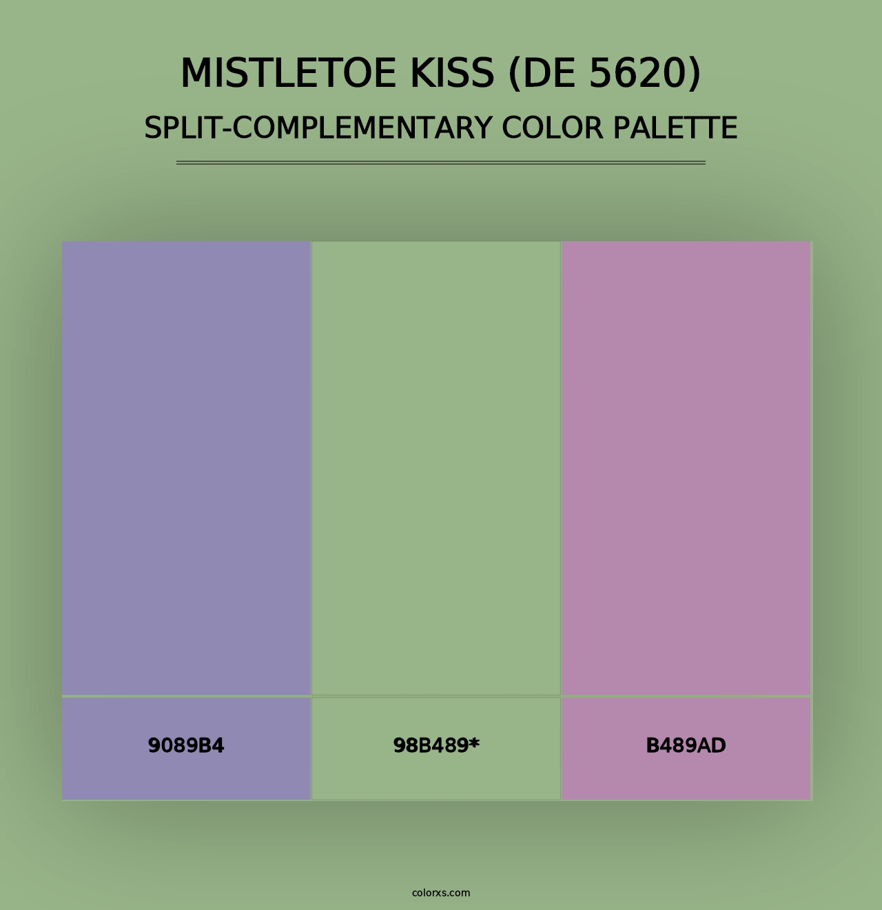 Mistletoe Kiss (DE 5620) - Split-Complementary Color Palette