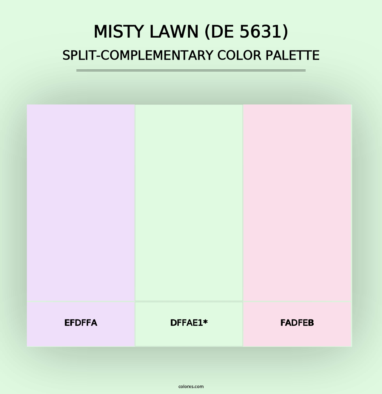 Misty Lawn (DE 5631) - Split-Complementary Color Palette