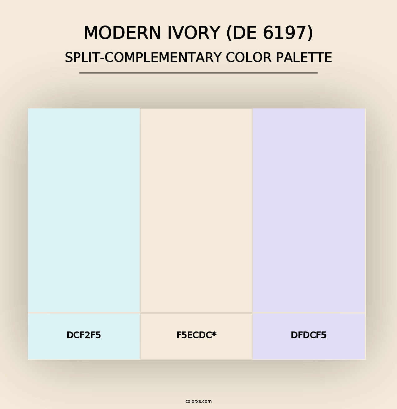 Modern Ivory (DE 6197) - Split-Complementary Color Palette