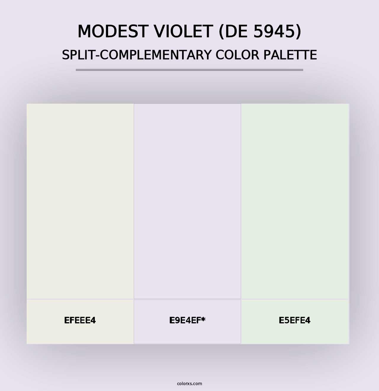 Modest Violet (DE 5945) - Split-Complementary Color Palette