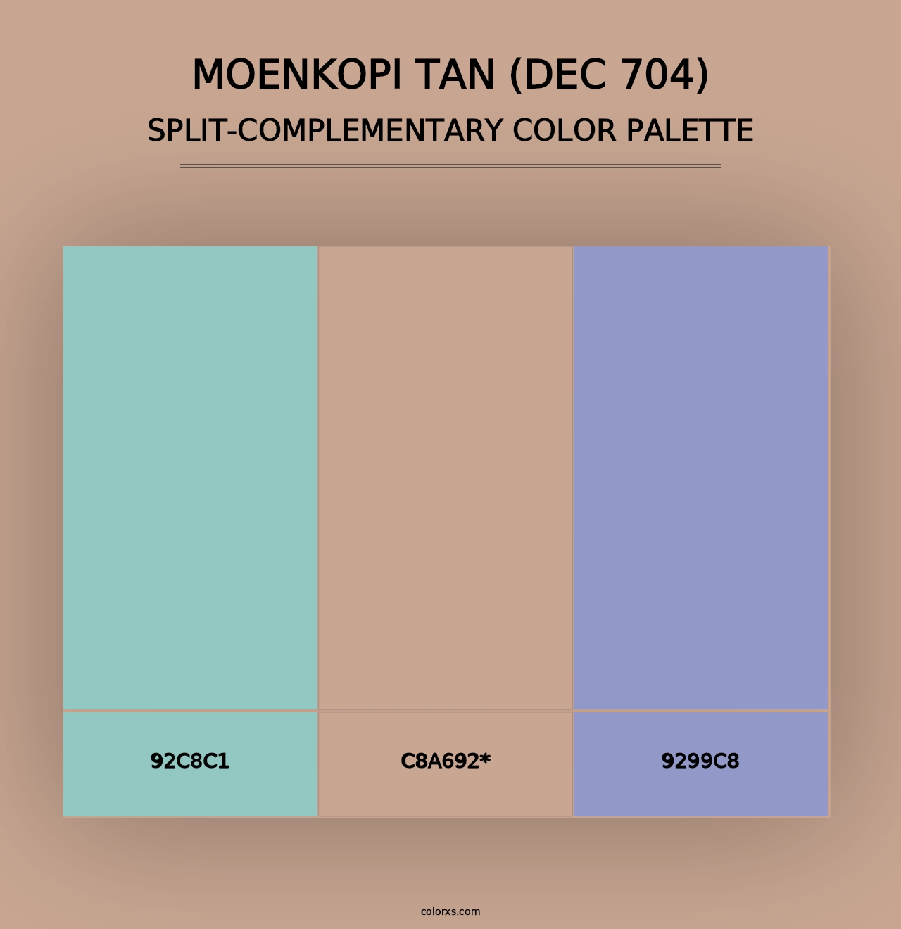 Moenkopi Tan (DEC 704) - Split-Complementary Color Palette