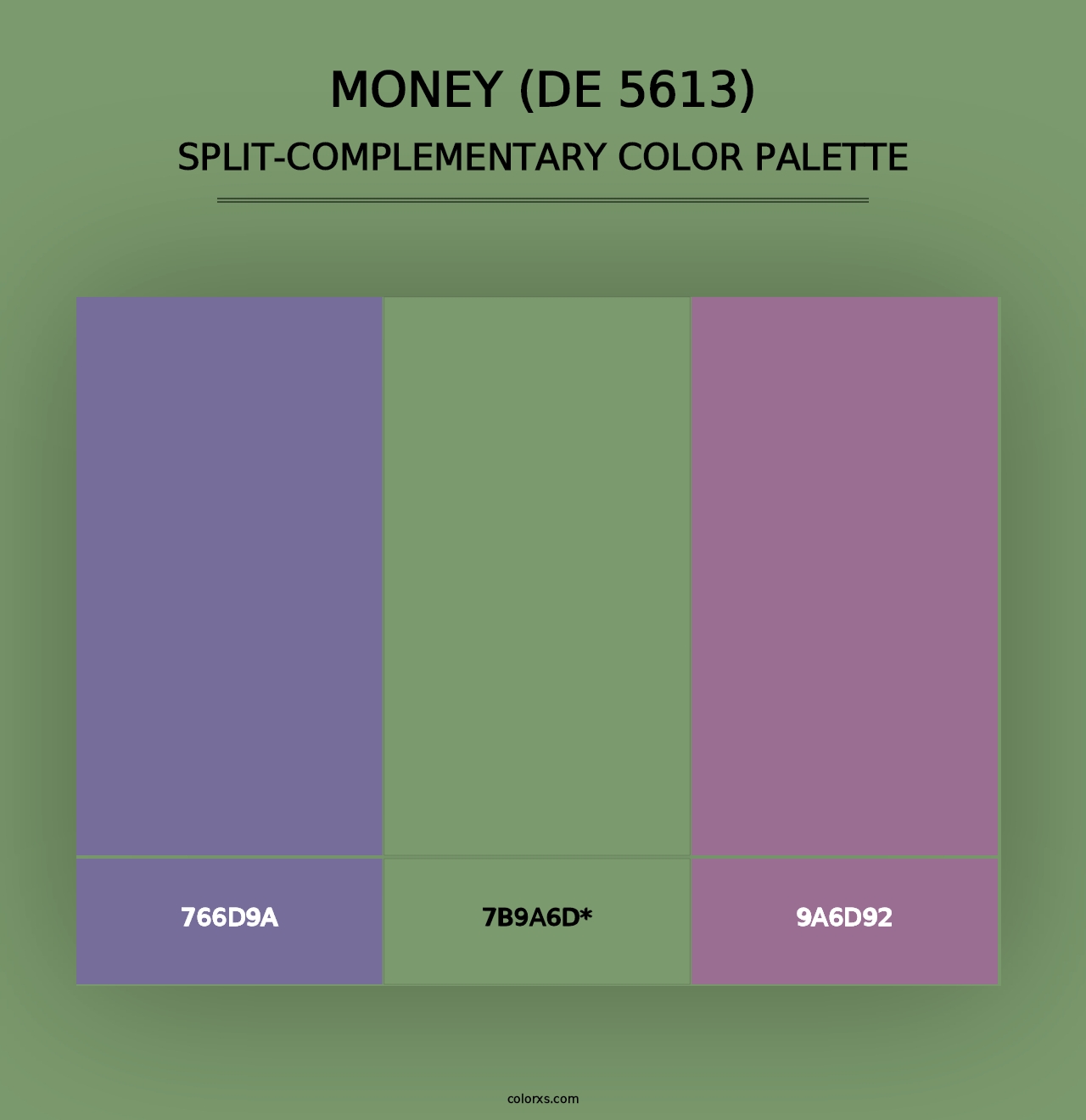 Money (DE 5613) - Split-Complementary Color Palette