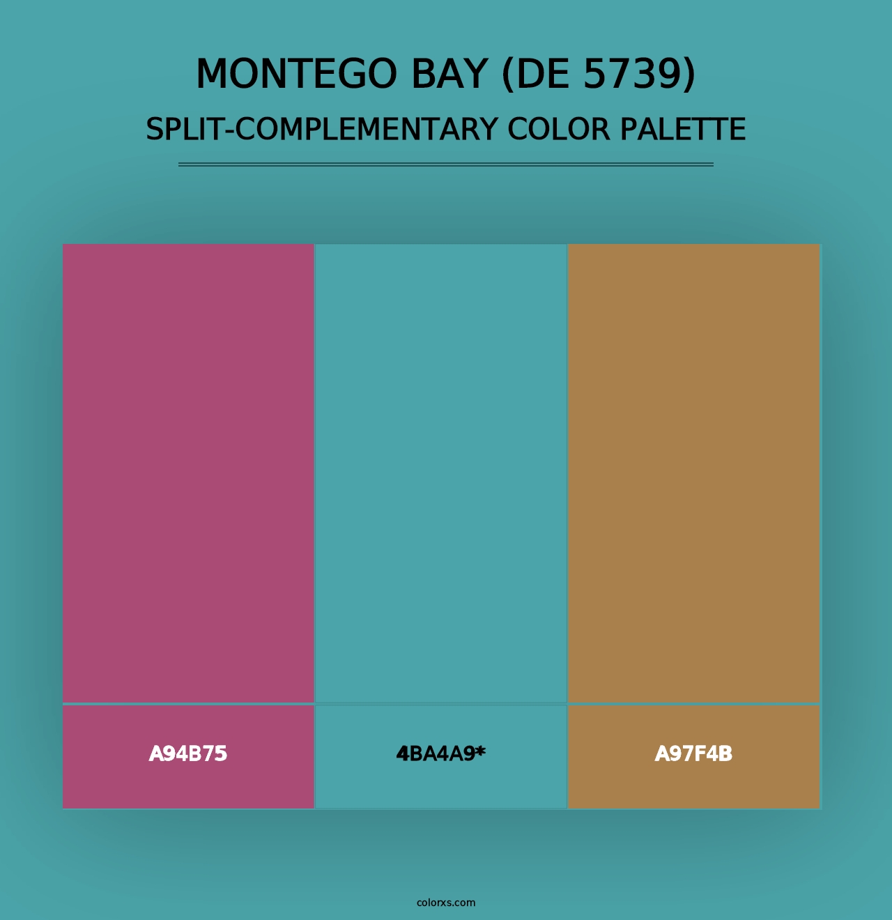 Montego Bay (DE 5739) - Split-Complementary Color Palette