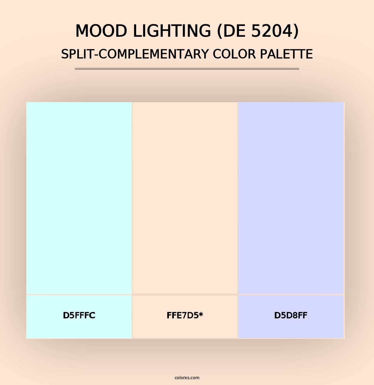 Mood Lighting (DE 5204) - Split-Complementary Color Palette