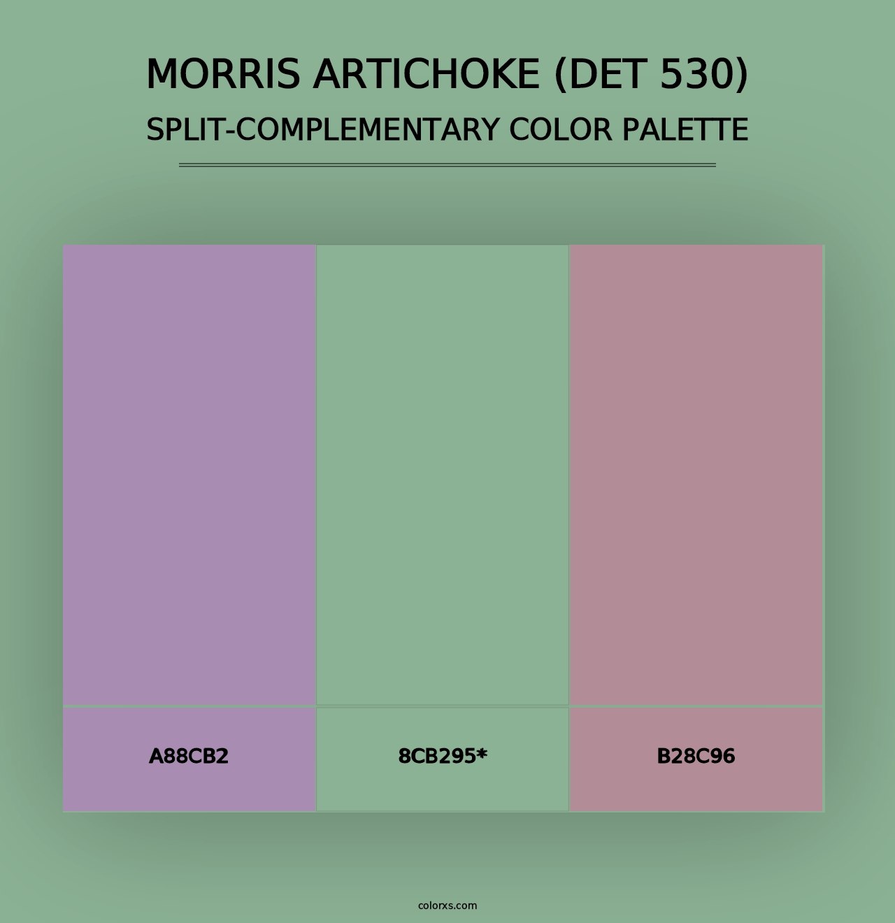 Morris Artichoke (DET 530) - Split-Complementary Color Palette