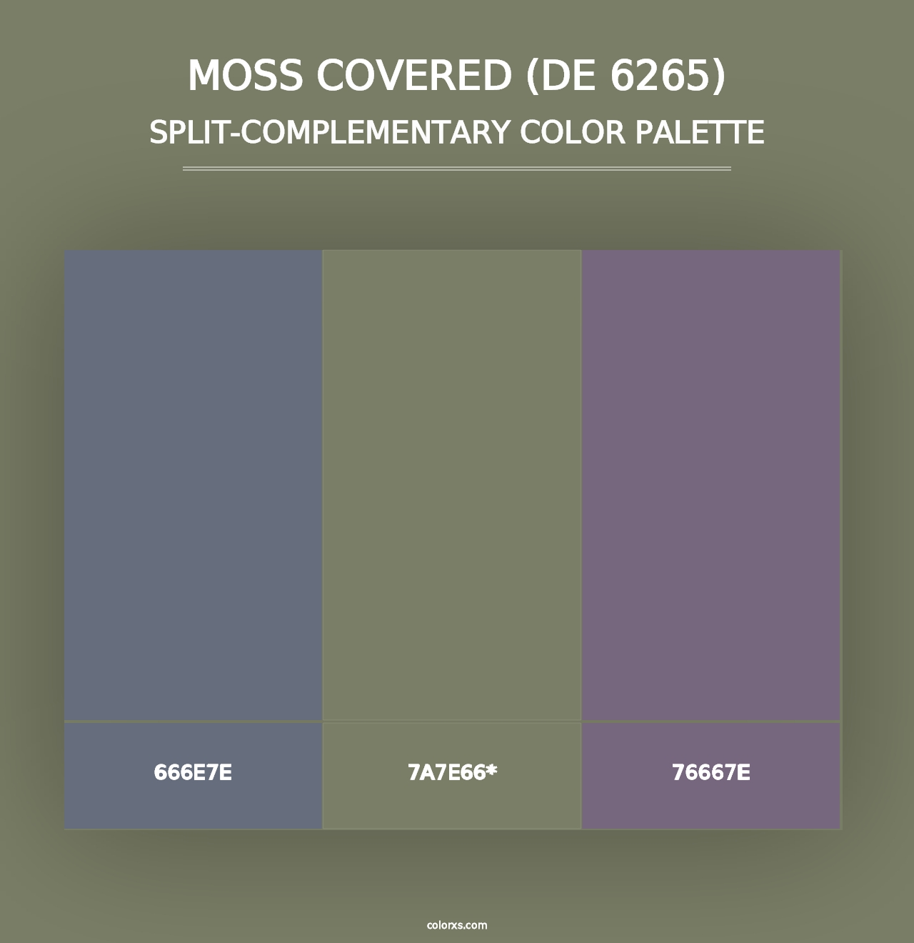 Moss Covered (DE 6265) - Split-Complementary Color Palette