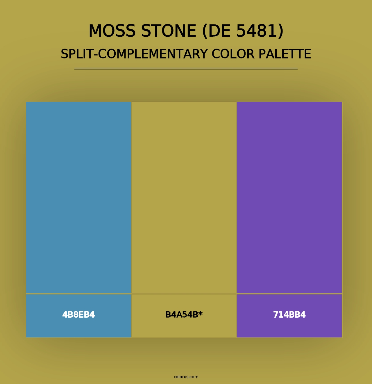 Moss Stone (DE 5481) - Split-Complementary Color Palette