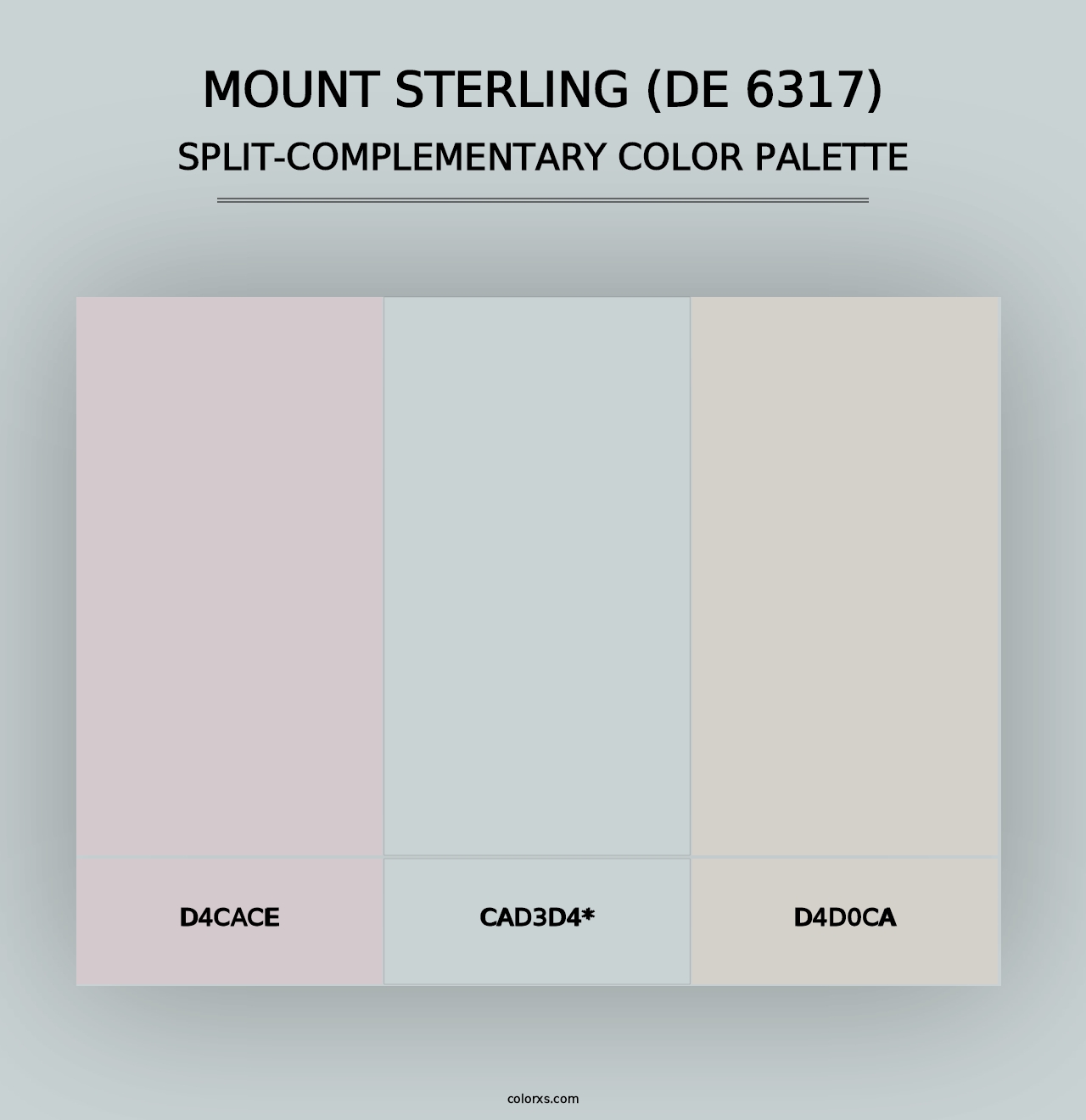 Mount Sterling (DE 6317) - Split-Complementary Color Palette