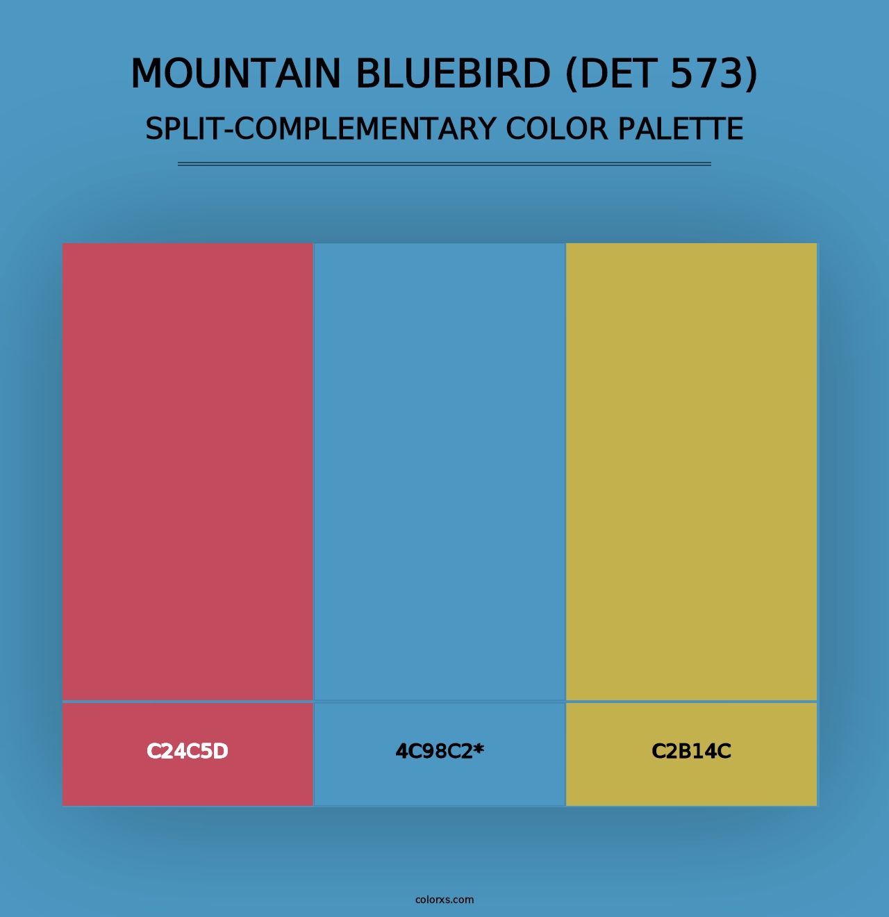 Mountain Bluebird (DET 573) - Split-Complementary Color Palette