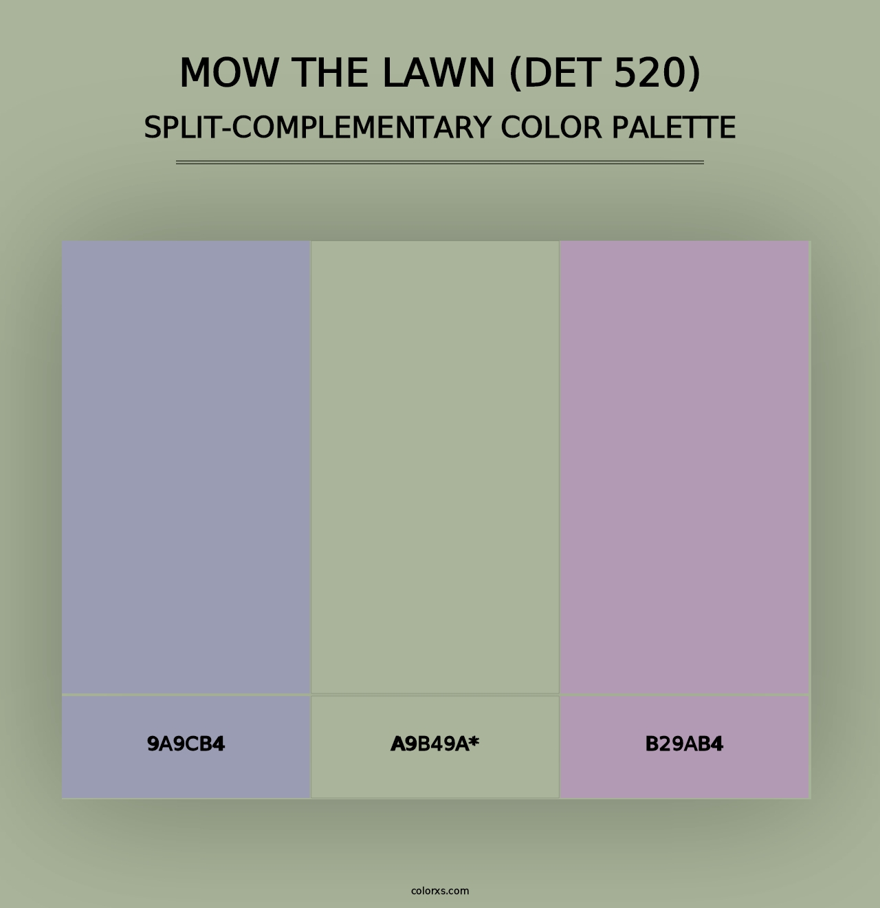 Mow the Lawn (DET 520) - Split-Complementary Color Palette