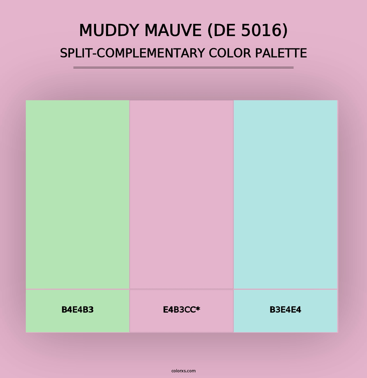 Muddy Mauve (DE 5016) - Split-Complementary Color Palette