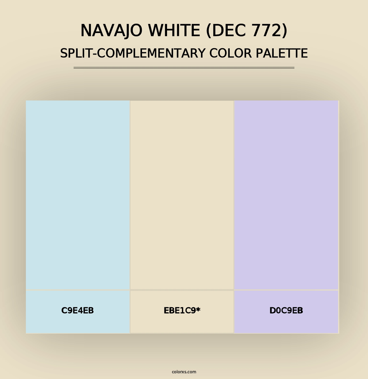 Navajo White (DEC 772) - Split-Complementary Color Palette