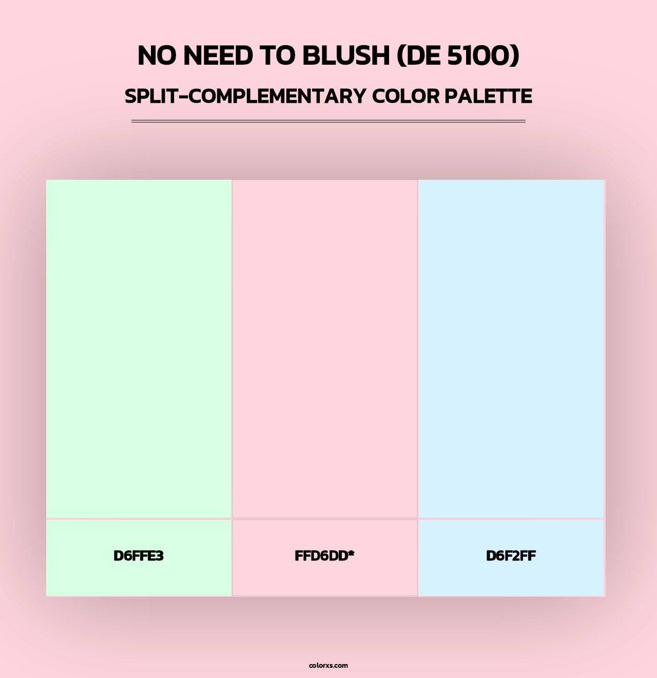 No Need to Blush (DE 5100) - Split-Complementary Color Palette