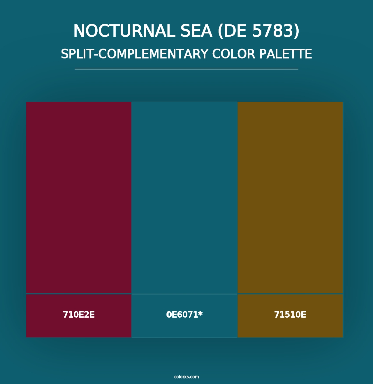 Nocturnal Sea (DE 5783) - Split-Complementary Color Palette