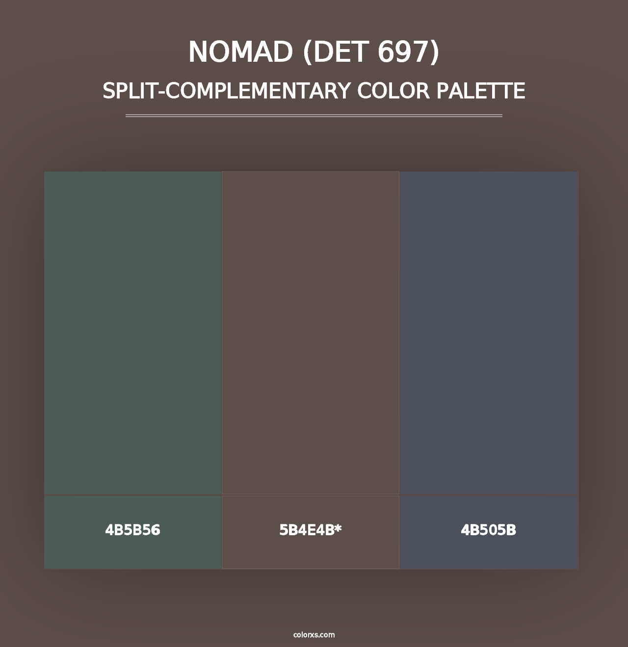 Nomad (DET 697) - Split-Complementary Color Palette