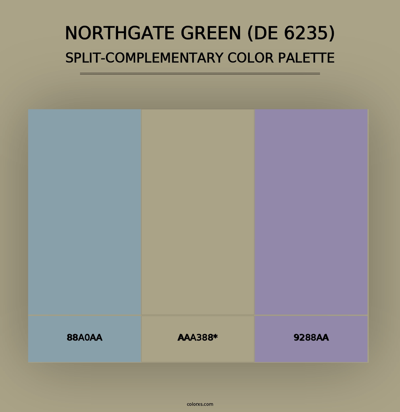 Northgate Green (DE 6235) - Split-Complementary Color Palette