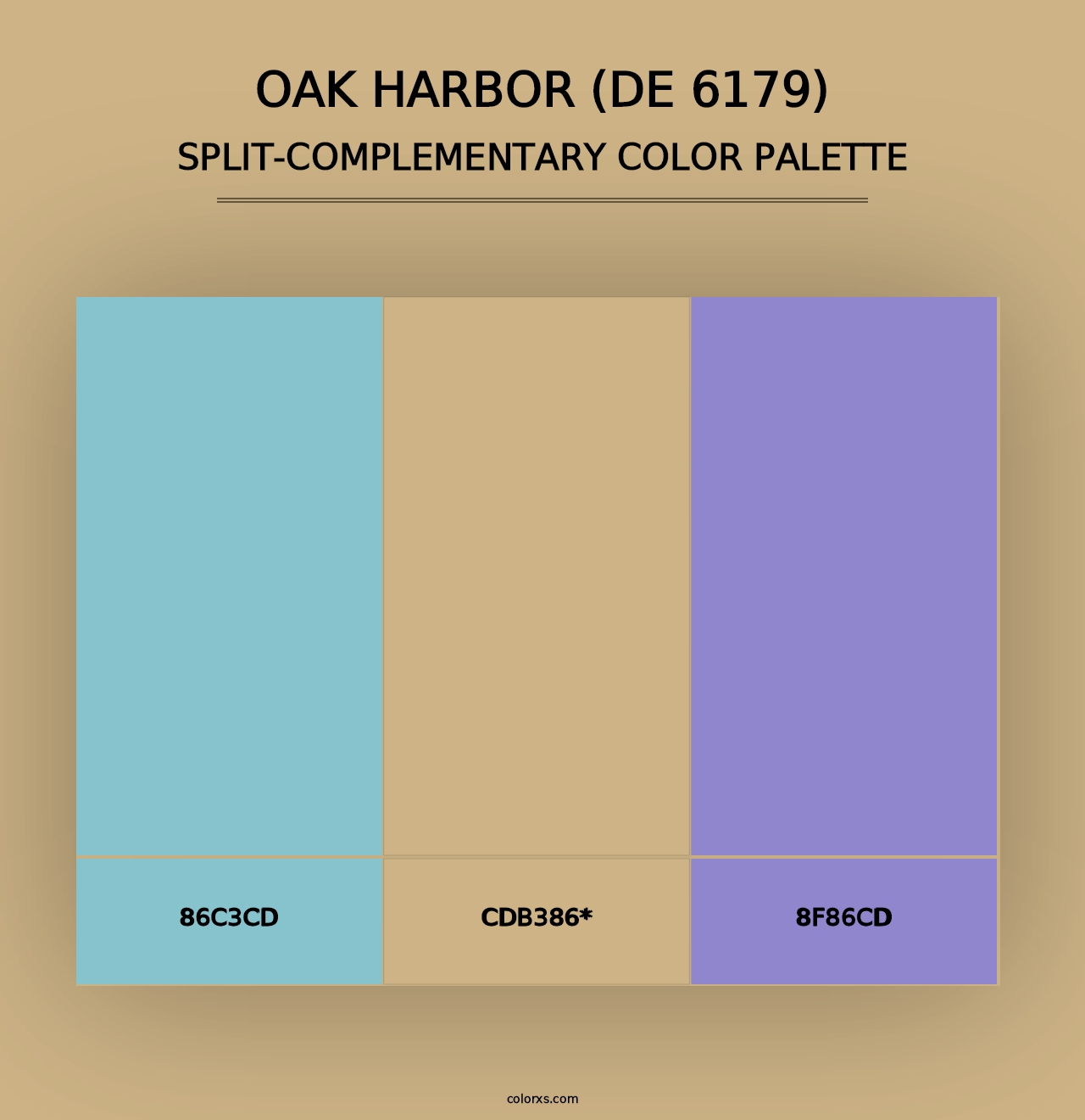 Oak Harbor (DE 6179) - Split-Complementary Color Palette