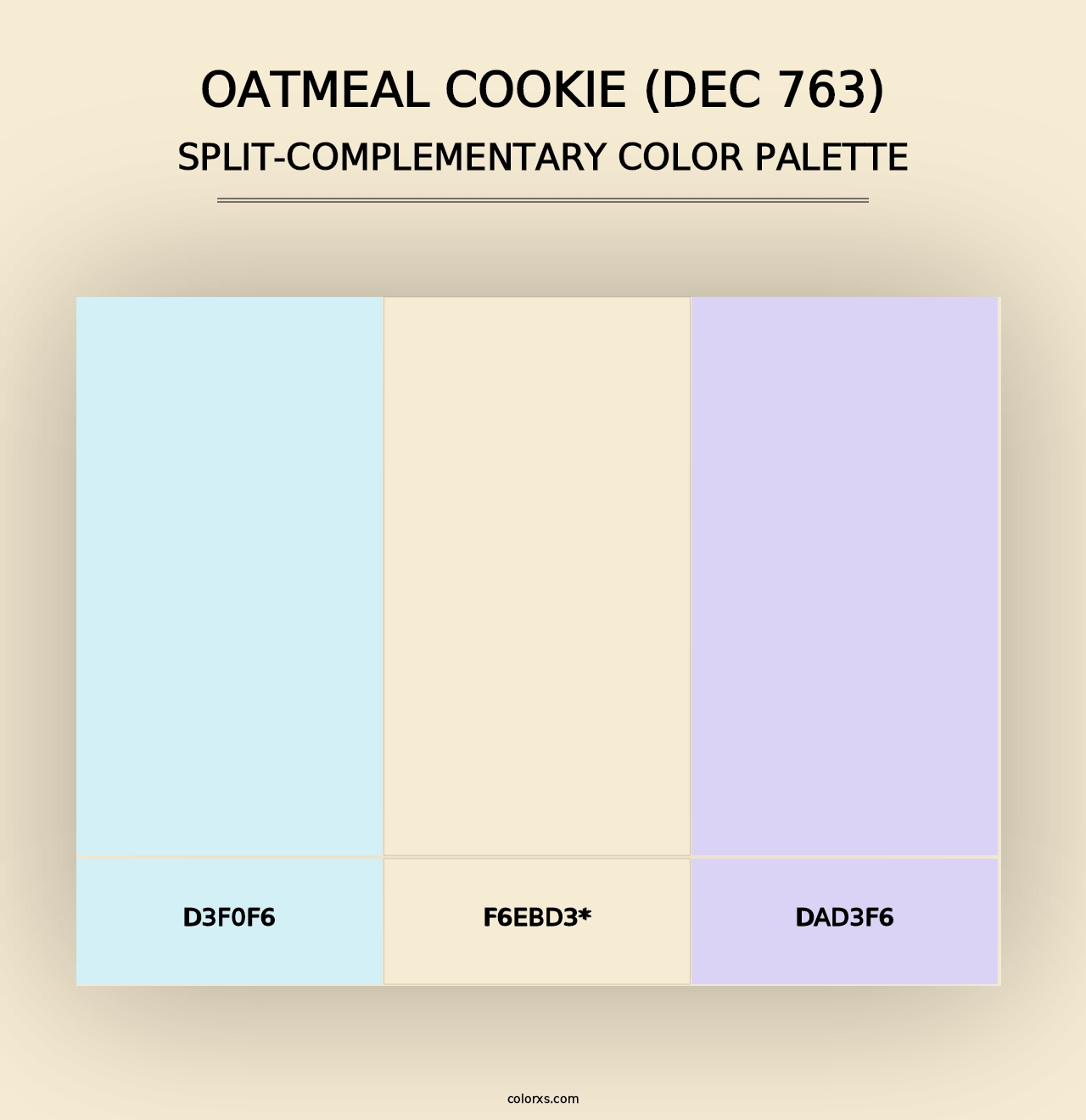 Oatmeal Cookie (DEC 763) - Split-Complementary Color Palette