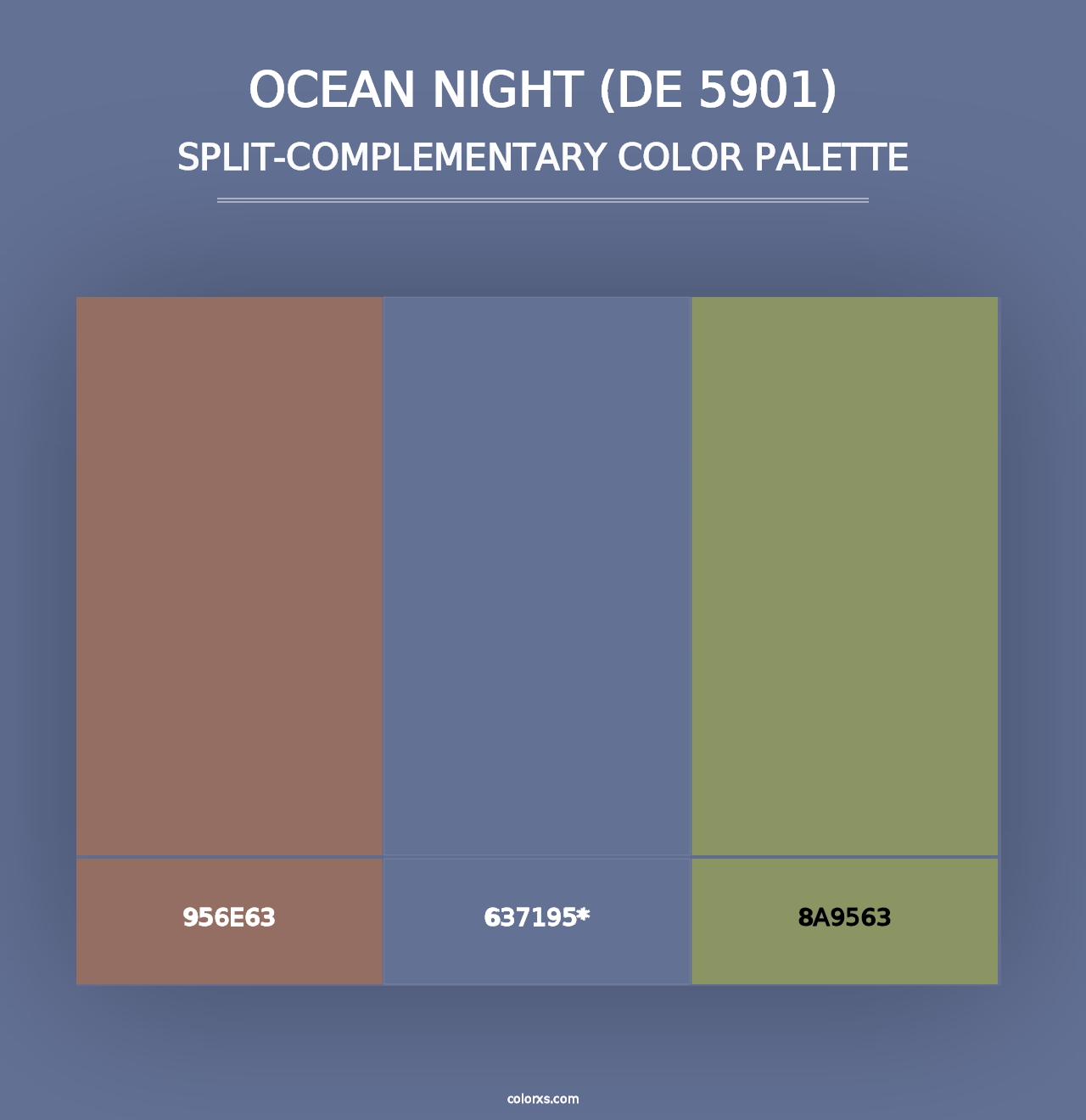 Ocean Night (DE 5901) - Split-Complementary Color Palette