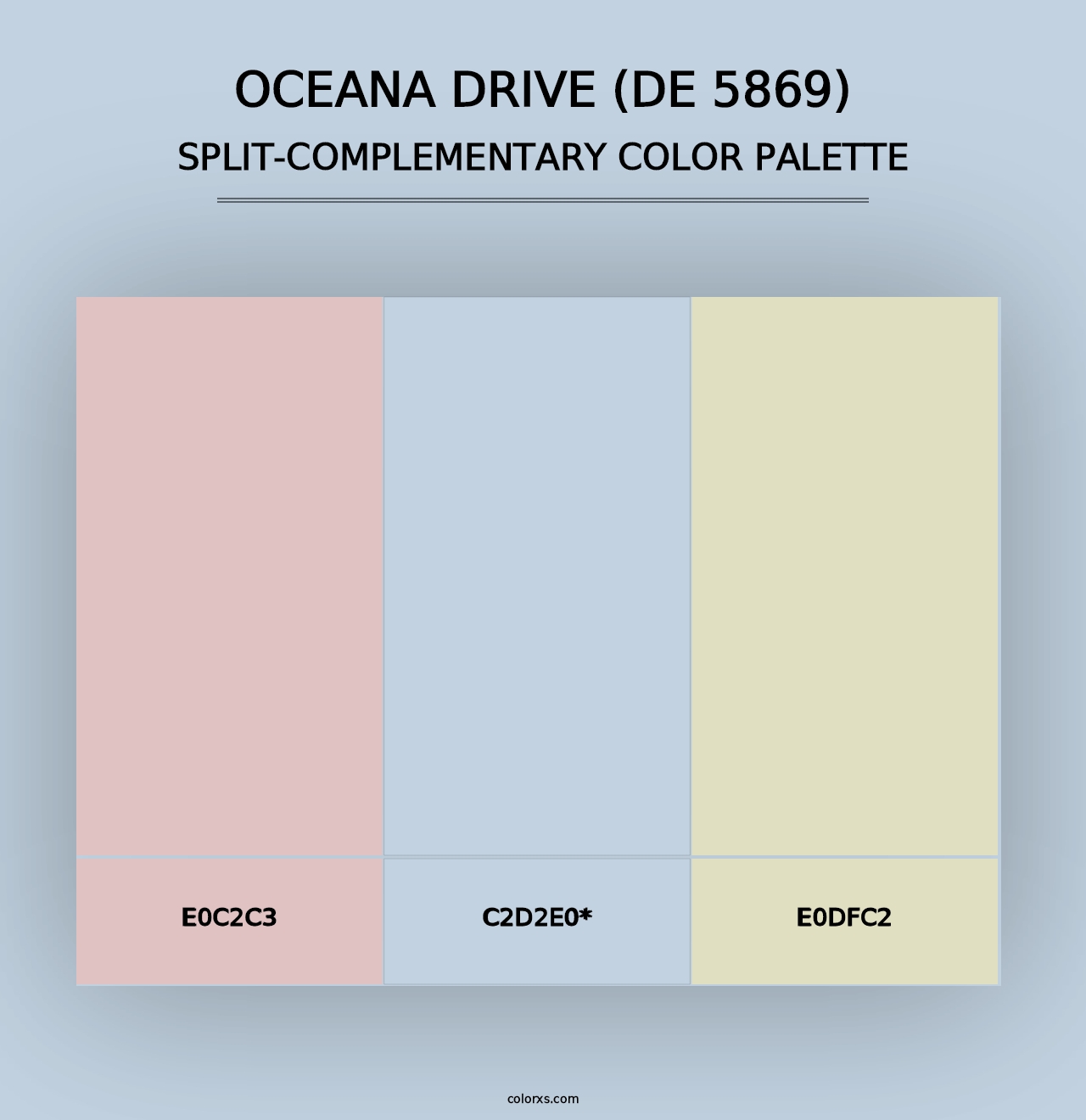 Oceana Drive (DE 5869) - Split-Complementary Color Palette